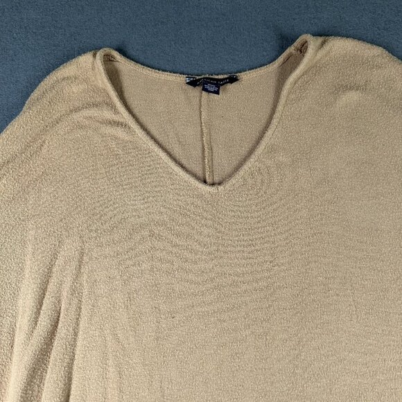 American Eagle Sweater Womens Medium Tan Oversized Pullover Ribbed Knit Tunic - Picture 4 of 11